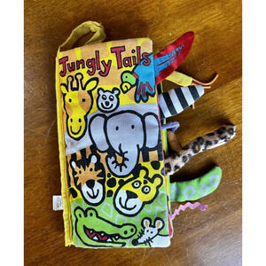 Jellycat Anne Wilkinson "Jungly Tails" with Tags Washable Sensory Cloth Book